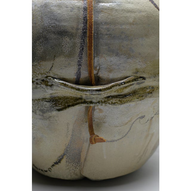 Large Lidded Vessel by Sandra Johnstone, Salt-Fired Ceramic, 1970s For Sale In Los Angeles - Image 6 of 10