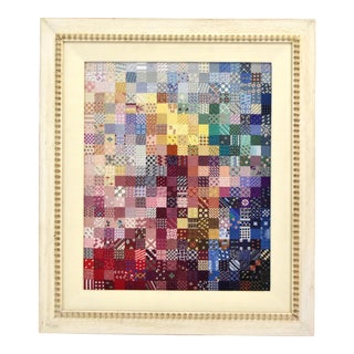 Vintage Abstract Needlepoint Mosaic Blocks Fiber Art For Sale