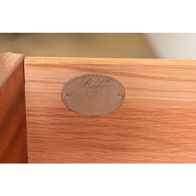 Brown Baker Furniture Federal Mahogany Armoire Dresser or Linen Press For Sale - Image 8 of 12