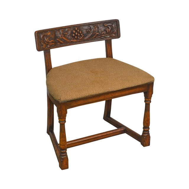 Jamestown Lounge Feudal Oak Carved Bench Chairish