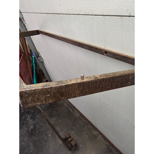 Black Wrought Iron Console Table For Sale - Image 8 of 14