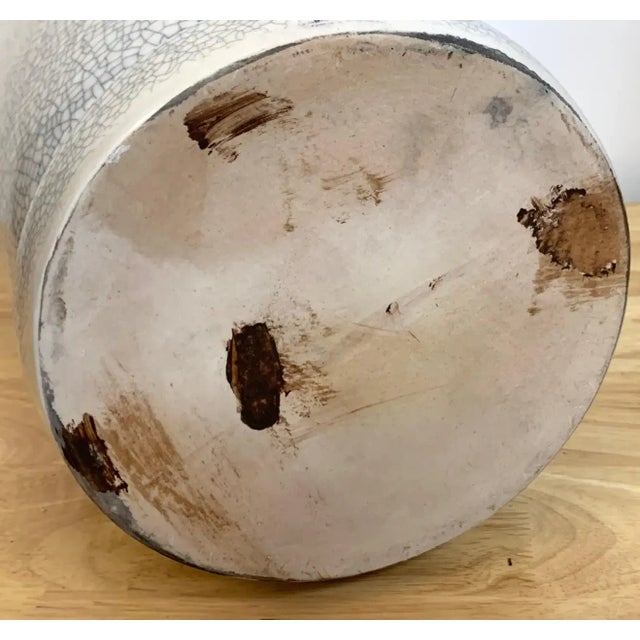 Modern Mid 20th Century French Modern Crackle Glaze Jaguar Motif Vase For Sale - Image 3 of 11