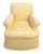 Nancy Corzine Alistair English Roll Arm Lounge Club Chair in Yellow Matelasse Fabric For Sale In Los Angeles - Image 6 of 6