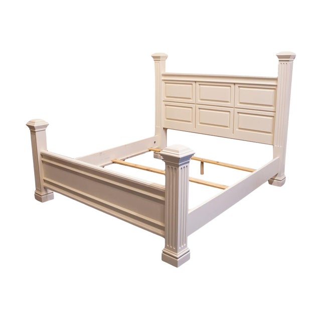 ALTAVISTA LANE Melrose Collection Contemporary Neoclassical Revival Off White King Size Bed 497-28 55.5" High 85" Wide 94"...
