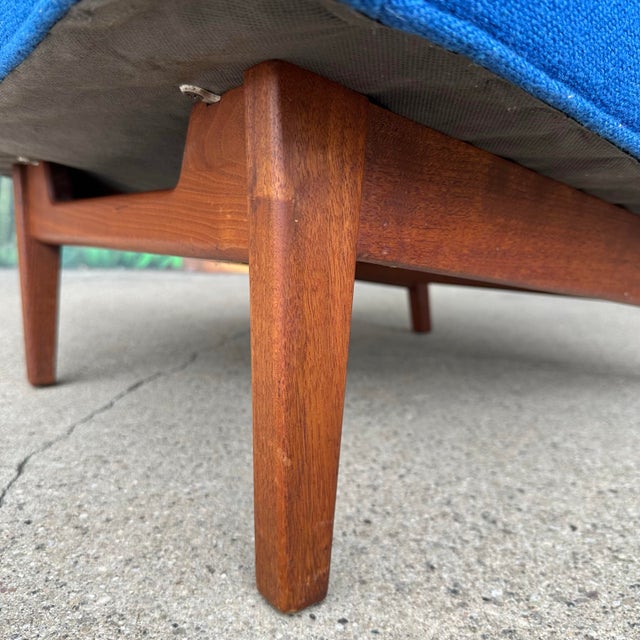 Jens Risom Easy Chair Walnut Lounge Chair Mid-Century Modern For Sale - Image 10 of 12