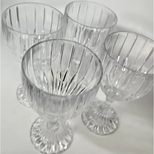 Hollywood Regency Crystal Goblets- Set of Four For Sale - Image 11 of 18