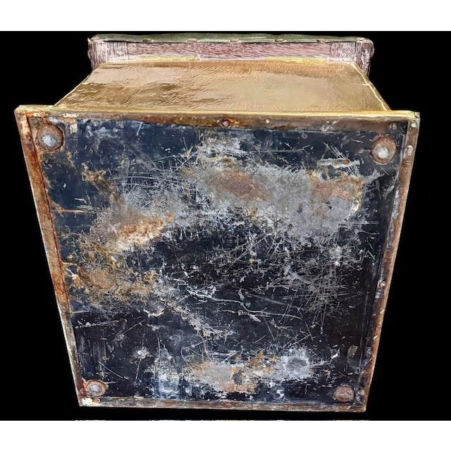 Early 20th Century English Copper and Brass Campaign-Style Storage Ottoman For Sale - Image 13 of 13
