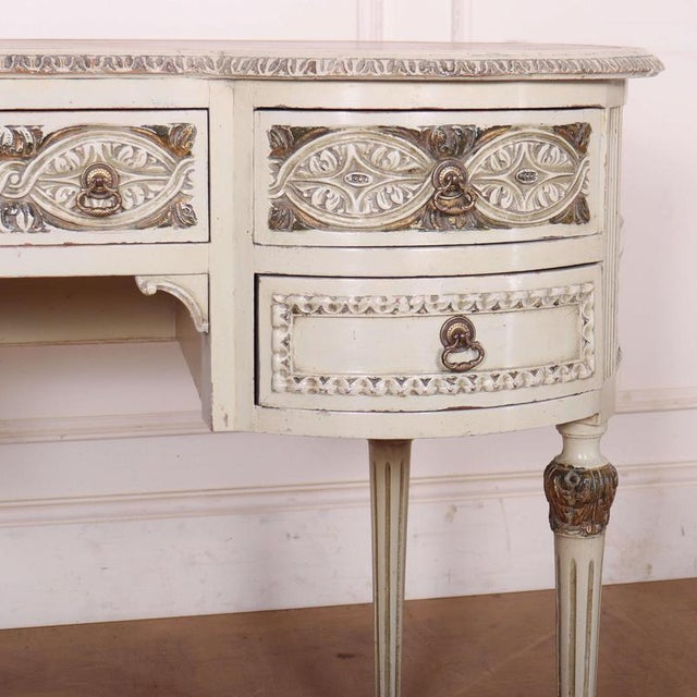 English Painted Desk in Pine For Sale - Image 4 of 11