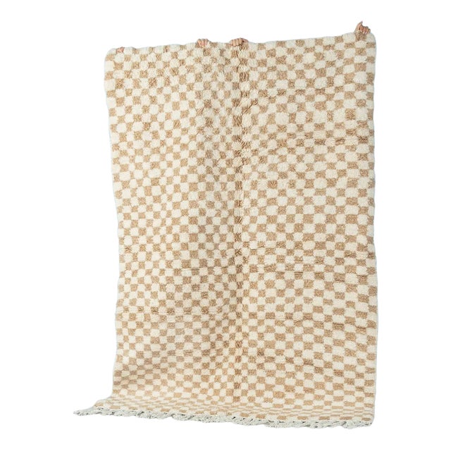 Checked Berber Rug, 2010s For Sale