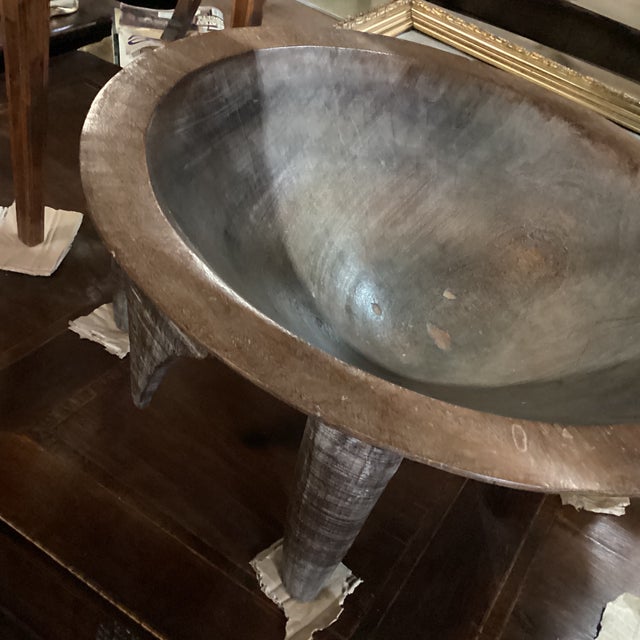 Early 20th Century Hand-Carved Wood Kava Bowl From Fiji For Sale - Image 4 of 11