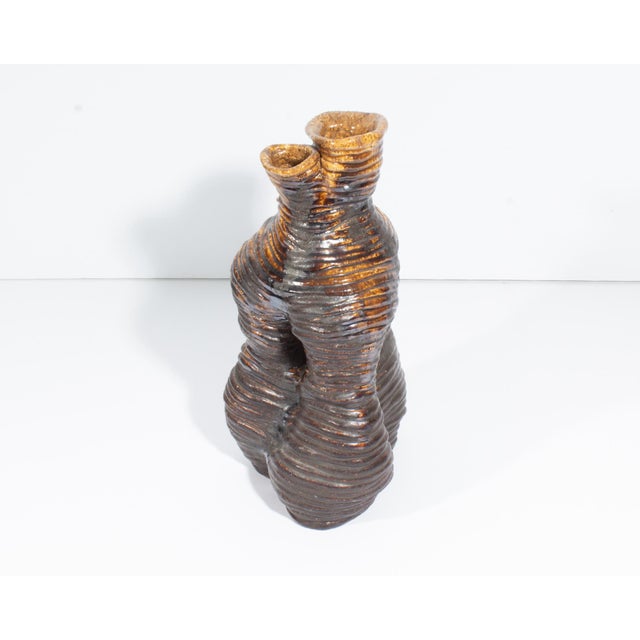 Contemporary Studio Pottery Organic Vase by Newell Hillis Arnold For Sale - Image 3 of 8