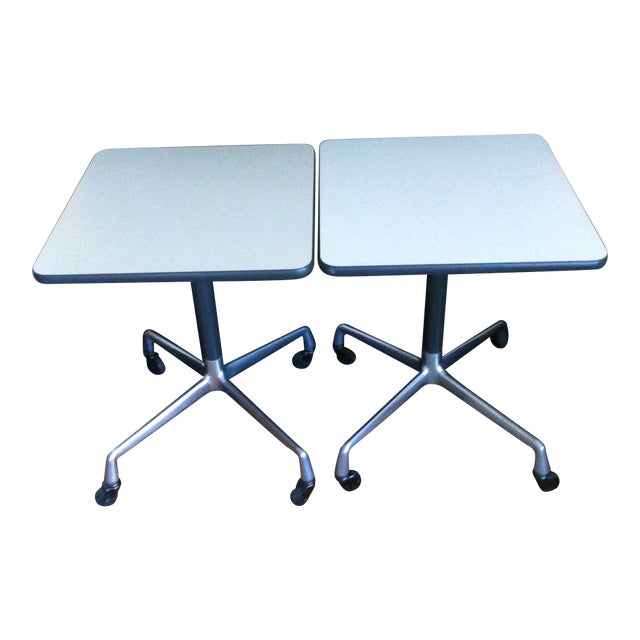 1960s Mid Century Herman Miller Pair of Tables For Sale