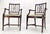 Pair of Very Fine Carved Mahogany Open Arm Faux Bamboo Arrows Armchairs MINT For Sale - Image 9 of 16