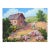 Original Carmel Valley Gardener Landscape, Signed Oil Painting by Ray Barton For Sale
