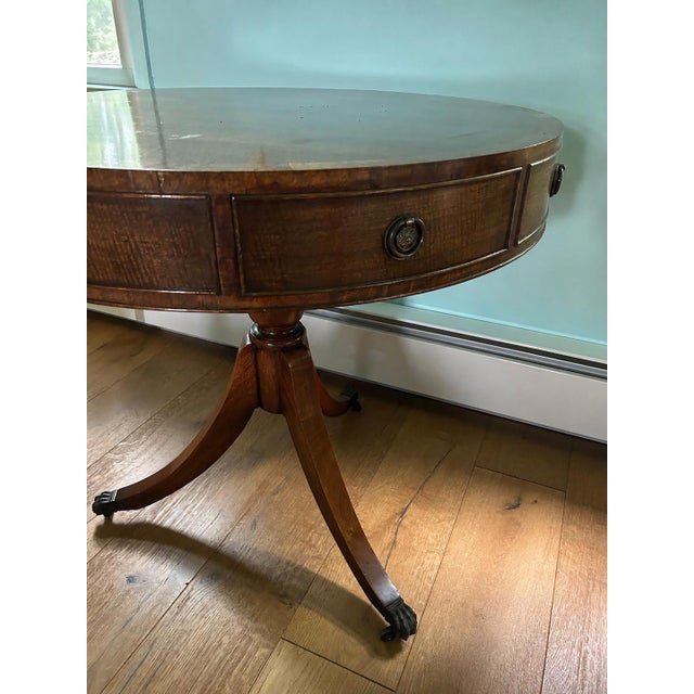 Wood Late 20th Century Attributed Kittinger Drum Table For Sale - Image 7 of 8