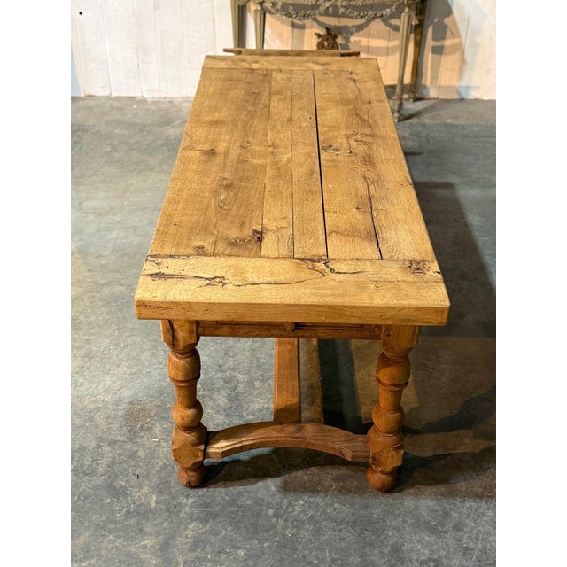 French Oak Farmhouse Dining Table, 1920 For Sale - Image 18 of 18