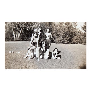 Vintage 1930's Pile of Party Girls Drinking Smoking Swimsuits Snapshot Photograph For Sale