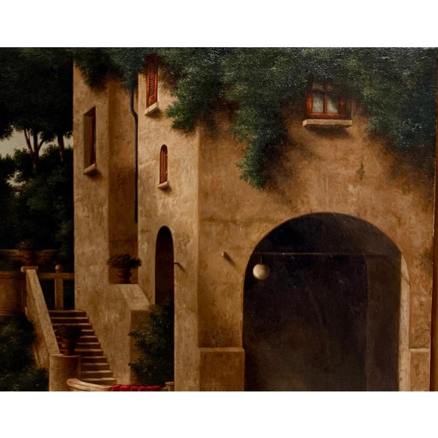 Lionel Kalish, Surrealist Oil Painting Magical Realism Lionel Kalish Italian Home Fantasy Scene, c.1980 For Sale - Image 11 of 15