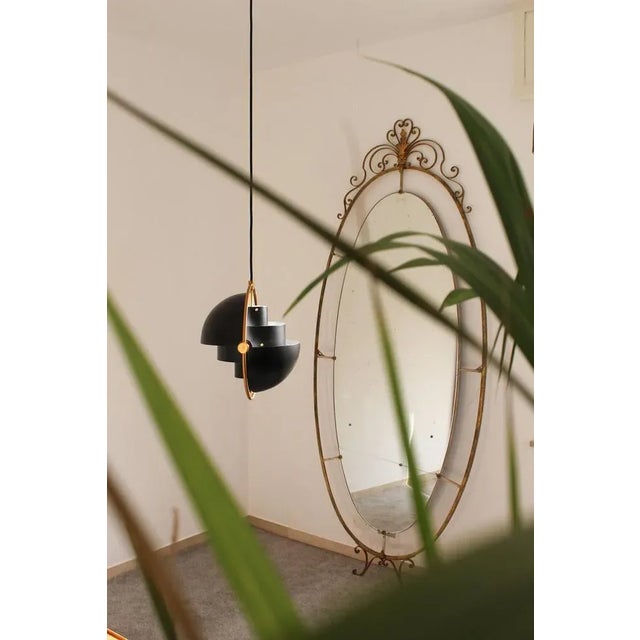 Art Deco Oval Mirror in Brass, Italy, 1940s For Sale - Image 11 of 11