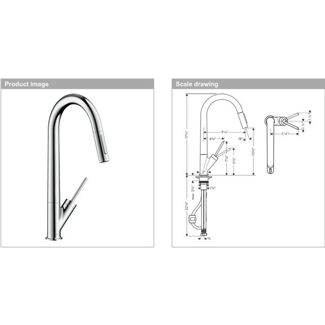 Contemporary Hansgrohe Axor Kitchen Faucet by Philip Starck, Germany For Sale - Image 3 of 6