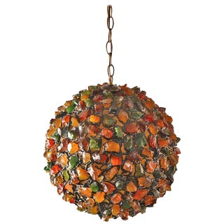 Mid-Century Plastic Nugget Brutalist Ball Fixture For Sale