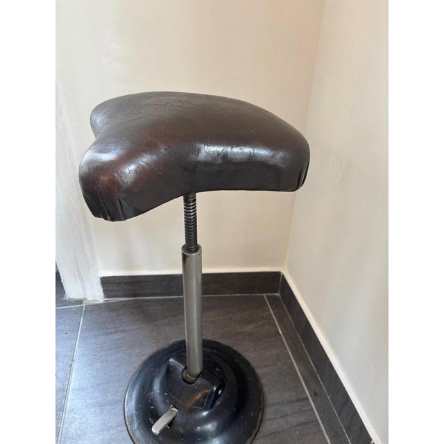 Industrial Saddle Seat Stool, 1920s For Sale - Image 6 of 9