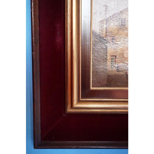 De Momi, Landscape View of Venice, 20th Century, Oil Painting on Canvas, Framed For Sale - Image 8 of 11