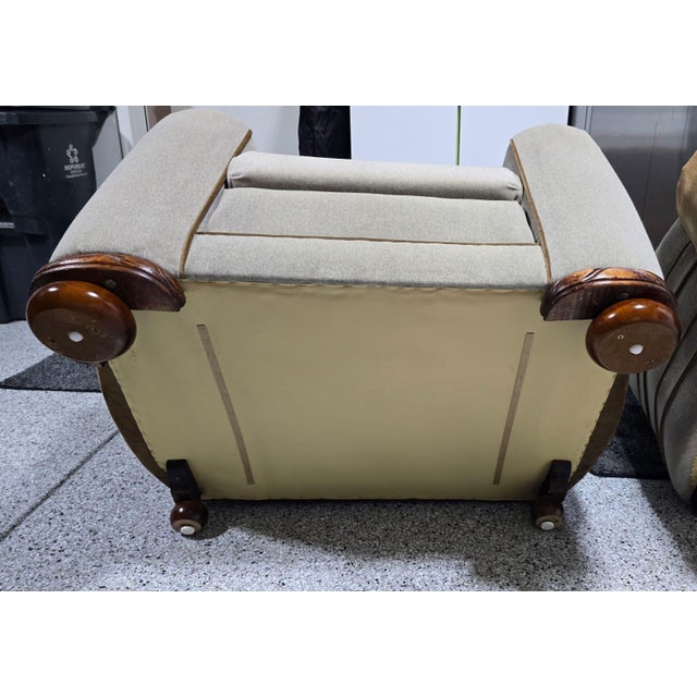 1930s Art Deco Streamline Moderne "Tank" Club Chairs For Sale - Image 11 of 15