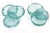 Glass Vintage Signed Sea Green Glass Tiered Candlesticks Pair Of, 1993 For Sale - Image 7 of 11