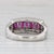 Modern 1.20ctw Channel Set Ruby Diamond Ring 14k White Gold Size 6.25 For Sale - Image 3 of 8