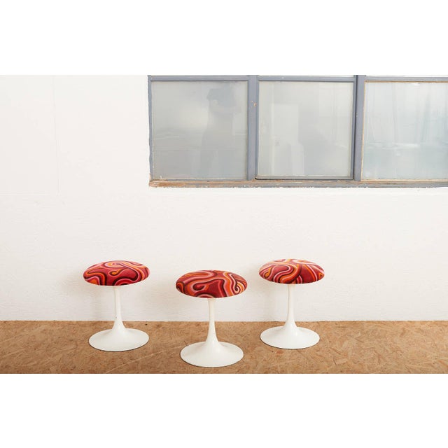 Aluminum and Fabric Tulip Stool For Sale - Image 12 of 13