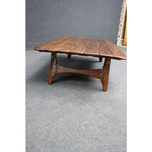 Brown Pacific Green Attributed Palmwood Coffee Table For Sale - Image 8 of 9