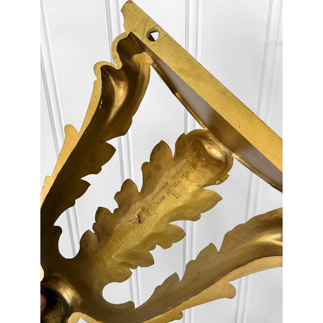 Plastic Vintage Hollywood Regency Rococo Gold Wreath Wall Shelf For Sale - Image 7 of 7