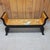 Wood Hollywood Regency Black Lacquer & Gold Leaf Chinoiserie Bench For Sale - Image 7 of 11