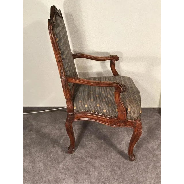 Wood Baroque Armchair, South Germany, 1750s For Sale - Image 7 of 8