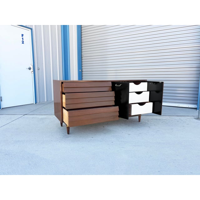 Brown 1960s Mid Century Walnut Dresser by Merton L. Gershun For Sale - Image 8 of 14