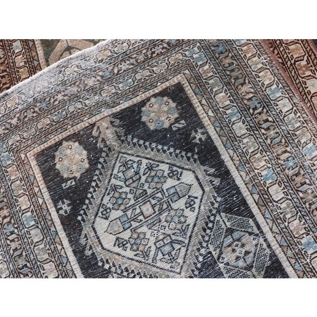 Antique Persian Hamadan Long Runner in Brown, Gray and Charcoal Background 2'11 X 18'1 For Sale - Image 15 of 15
