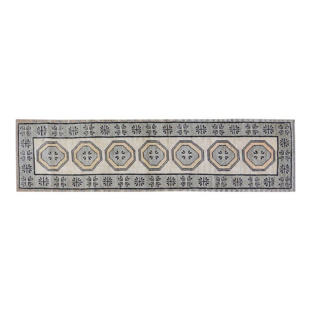 Oushak Hand Knotted Wool Rug, 2'9"x11' For Sale