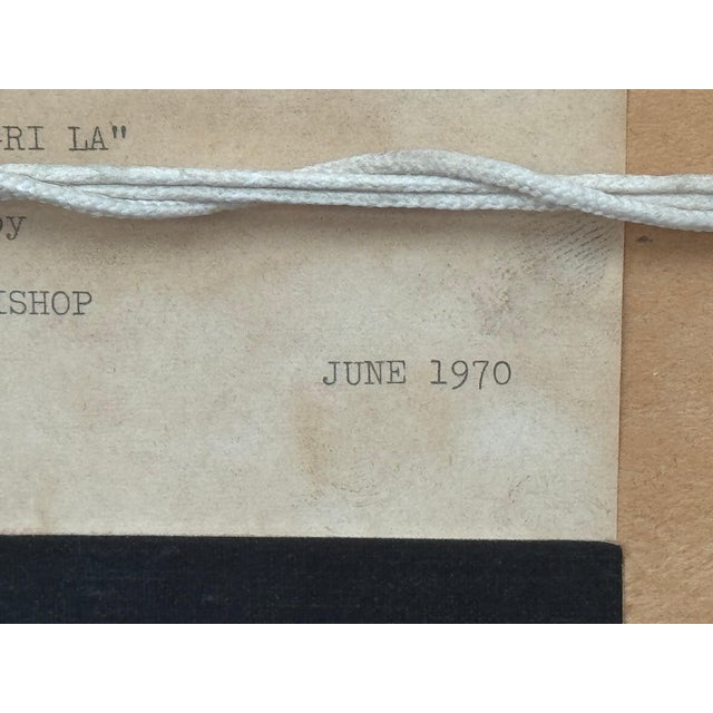 Textile Mountain Lake Forest Landscape Scene - Vintage 20th Century Oil Painting 1970 For Sale - Image 7 of 17