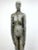 90" Tall Pottery Figural Statue Sculpture. Slender Nude Form. Supported by concrete base with iron stand. Dimensions:...