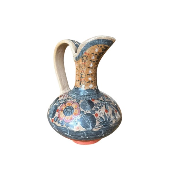 Mid 20th Century Large Tonala Hand Painted Clay Mexican Folk Art For Sale - Image 5 of 12
