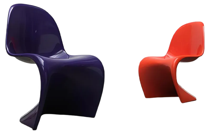 Set of Mid-Century Early Panton Side Chairs by Verner Panton for