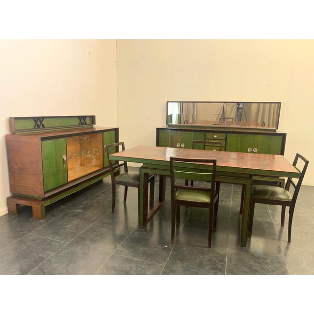 Art Deco Rosewood Green Sideboard, 1930s For Sale - Image 10 of 11