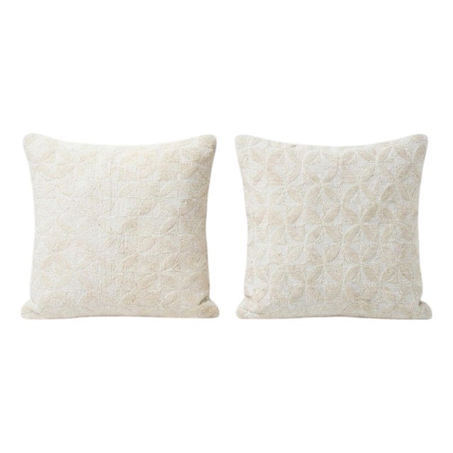 Anatolian Oushak Kilim Pillow Cover 20'' X 20'' - Set of Two For Sale