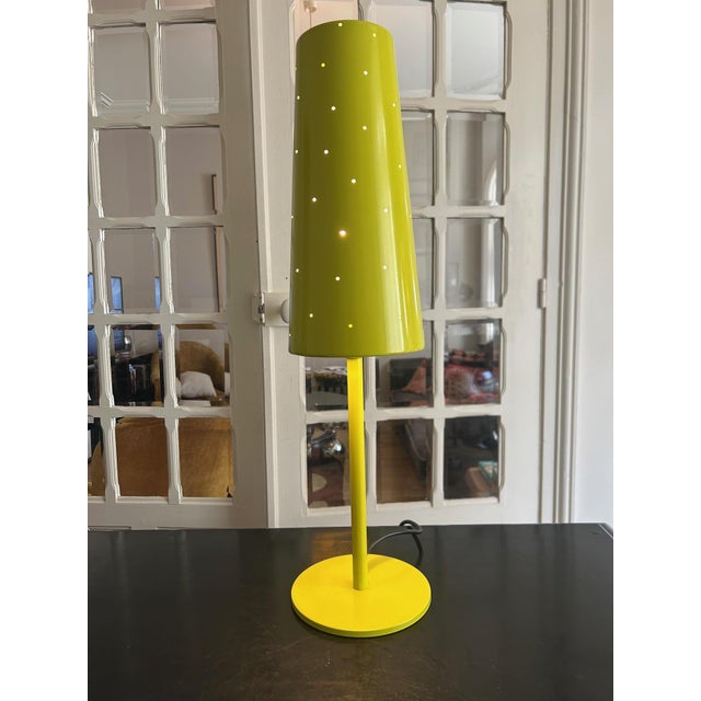 Ikea Vintage Tallvik model table lamp. Design: Anne Nilsson. Size: 60 (H) x 15 (D) cm. Material: metal. Color: green...
