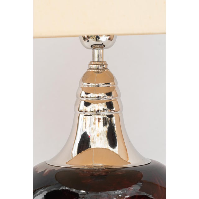 Murano Table Lamp with Fabric Shade, Italy, 1920s For Sale - Image 16 of 18