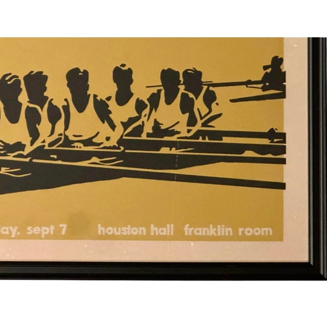 Late 20th Century Vintage University of Pennsylvania Freshman Crew Rowing Framed Poster For Sale - Image 5 of 9