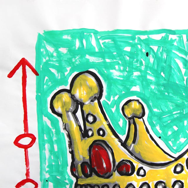 2020s Crowned - Abstract Colorful Vibrant Still Life Pop Original Artwork by Gary John For Sale - Image 5 of 8