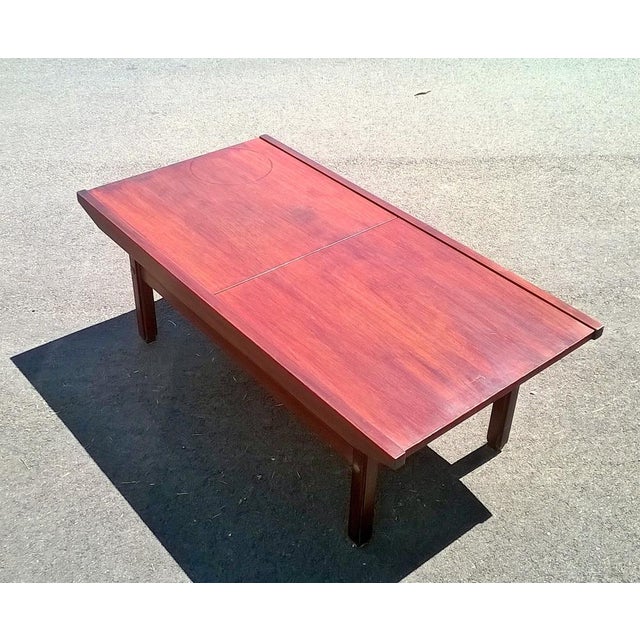 Brown Vintage Italian Opening Coffee Table, 1950s For Sale - Image 8 of 10