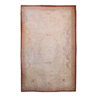 Antique French Aubusson Palace Rug - 13'07 x 21'02 For Sale